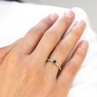 GOLDRING MIT DIAMANT UND SAPHIREN - SAPHIRVERLOBUNGSRINGE - VERLOBUNGSRINGE