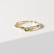 BAGUE AVEC DIAMANT VERT EN OR JAUNE 14 CT - BAGUES DE FIANÇAILLES AVEC DIAMANTS DE COULEUR - BAGUES DE FIANÇAILLES
