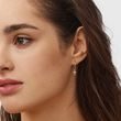 DIAMOND CROSS GOLD HOOP EARRING - SINGLE EARRINGS - EARRINGS