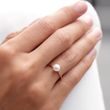 6 MM FRESHWATER PEARL RING IN ROSE GOLD - PEARL RINGS - 