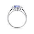 WEISSGOLDRING MIT RUNDEM TANSANIT UND DIAMANTEN - RINGE TANSANIT - RINGE