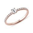 EMERALD CUT DIAMOND RING IN ROSE GOLD - ENGAGEMENT DIAMOND RINGS - ENGAGEMENT RINGS