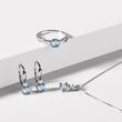 SET TOPAZOVÝCH ŠPERKŮ V BÍLÉM 14K ZLATĚ - DRAHOKAMOVÉ SOUPRAVY - ŠPERKY