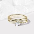 UNCONVENTIONAL DIAMOND RING IN 14K GOLD - DIAMOND ENGAGEMENT RINGS - ENGAGEMENT RINGS