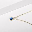 SAPPHIRE AND DIAMOND PENDANT IN GOLD - SAPPHIRE NECKLACES - NECKLACES