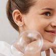 DĚTSKÉ NÁUŠNICE KOČIČKA V BÍLÉM ZLATĚ - DĚTSKÉ NÁUŠNICE - NÁUŠNICE