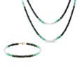NATURAL EMERALD JEWELRY SET IN YELLOW GOLD - GEMSTONE SETS - FINE JEWELRY