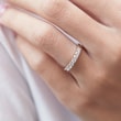 Diamond wedding ring in rose gold
