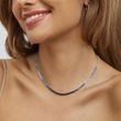 NATURAL SAPPHIRE NECKLACE WITH WHITE GOLD BEADS - MINERAL NECKLACES - NECKLACES