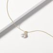 AKOYA PEARL AND DIAMOND YELLOW GOLD NECKLACE - PEARL PENDANTS - PEARL JEWELLERY