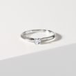 CLASSIC WHITE GOLD RING WITH DIAMOND - BRILLIANT CUT DIAMOND ENGAGEMENT RINGS - ENGAGEMENT RINGS