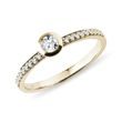 BEZEL-SET DIAMOND ENGAGEMENT RING IN YELLOW GOLD - ENGAGEMENT DIAMOND RINGS - ENGAGEMENT RINGS