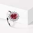 RING WITH TOURMALINE AND BRILLIANTS IN WHITE GOLD - TOURMALINE RINGS - 