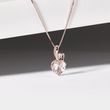 PINK MORGANITE HEART NECKLACE IN GOLD - MORGANITE NECKLACES - NECKLACES