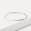 BRACELET EN OR ROSE AVEC UNE DIAMANT LUNETTE - BRACELETS AVEC DIAMANTS - BRACELETS