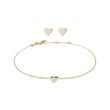HEART EARRING AND BRACELET SET IN 14K YELLOW GOLD - JEWELRY SETS - FINE JEWELRY