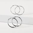 WHITE GOLD HOOP EARRINGS 25 MM - WHITE GOLD EARRINGS - EARRINGS