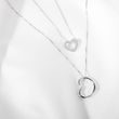 HEART-SHAPED DIAMOND NECKLACE IN WHITE GOLD - DIAMOND NECKLACES - NECKLACES