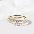 GOLD ENGAGEMENT AND WEDDING RING SET - ENGAGEMENT AND WEDDING MATCHING SETS - ENGAGEMENT RINGS