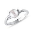 RING MIT PERLE UND BRILLANTEN IN WEISSGOLD - PERLEN RINGE - PERLEN