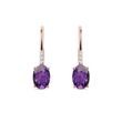 AMETHYST AND DIAMOND EARRINGS IN ROSE GOLD - AMETHYST EARRINGS{% if category.pathNames[0] != product.category.name %} - {% endif %}