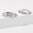 WHITE GOLD CROSSOVER WEDDING RING SET - WHITE GOLD WEDDING SETS - WEDDING RINGS