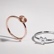 RING IN WHITE GOLD WITH THREE ROUND CUT DIAMONDS - DIAMOND ENGAGEMENT RINGS - ENGAGEMENT RINGS