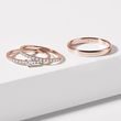 ROSE GOLD AND DIAMOND WEDDING RING SET - ROSE GOLD WEDDING SETS - WEDDING RINGS