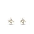 DIAMOND SNOWFLAKE GIRLS' EARRINGS IN 14K YELLOW GOLD - DIAMOND STUD EARRINGS - EARRINGS
