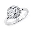 LUXURIÖSER HALO-RING MIT DIAMANTEN IN 14 KT WEISSGOLD - RINGE MIT LAB GROWN DIAMANTEN - VERLOBUNGSRINGE