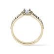 BAGUE DELUXE ENDIAMANTÉE D'OR JAUNE 14 CT - BAGUES DE FIANÇAILLES EN DIAMANT - BAGUES DE FIANÇAILLES
