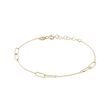 GOLD CHAIN BRACELET WITH GEOMETRIC LINKS - YELLOW GOLD BRACELETS - BRACELETS