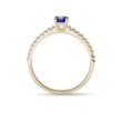 GOLDRING MIT DIAMANT UND SAPHIREN - SAPHIRVERLOBUNGSRINGE - VERLOBUNGSRINGE
