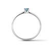 BAGUE EN OR BLANC ET DIAMANT BLEU - BAGUES DE FIANÇAILLES AVEC DIAMANTS DE COULEUR - BAGUES DE FIANÇAILLES