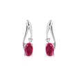 WHITE GOLD EARRINGS WITH RUBIES AND DIAMONDS - RUBY EARRINGS{% if category.pathNames[0] != product.category.name %} - {% endif %}