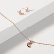 MOON-SHAPED PENDANT IN ROSE GOLD - ROSE GOLD NECKLACES - NECKLACES