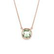 NECKLACE OF ROSE GOLD WITH GREEN AMETHYST - AMETHYST NECKLACES - NECKLACES