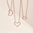 Diamond Necklace Heart in Rose Gold