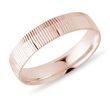 MEN'S VERTICAL RIDGE 14K ROSE GOLD RING - ROSE GOLD RINGS - RINGS