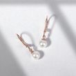 EARRINGS IN ROSE GOLD WITH FRESHWATER PEARLS - PEARL EARRINGS - PEARL JEWELRY