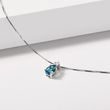 LONDON BLUE TOPAZ PENDANT IN WHITE GOLD - TOPAZ NECKLACES - NECKLACES