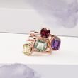 RING WITH AMETHYST IN ROSE GOLD - AMETHYST RINGS - 