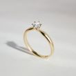 BAGUE DE FIANÇAILLES MINIMALISTE EN OR JAUNE AVEC BRILLANT - TAILLE BRILLANT - BAGUES DE FIANÇAILLES