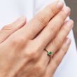 MINIMALIST EMERALD RING IN WHITE GOLD - EMERALD RINGS - RINGS