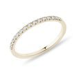 SIMPLE YELLOW GOLD RING WITH DIAMONDS - WOMEN'S WEDDING RINGS - WEDDING RINGS