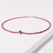 COLLIER EN RUBIS FACETTÉ AVEC PERLE DE TAHITI - COLLIERS AVEC MINÉRAUX - COLLIERS