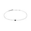 BRACELET EN OR BLANC AVEC SON DIAMANT NOIR - BRACELETS AVEC DIAMANTS - BRACELETS