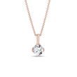 COLLIER EN OR ROSE AVEC DIAMANT DE SYNTHÈSE 1 CARAT - COLLIERS AVEC DIAMANTS - COLLIERS