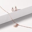 COLLIER EN OR ROSE AVEC MORGANITE ET BRILLANT - COLLIERS AVEC MORGANITE - COLLIERS