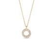 Diamond circle necklace in yellow gold